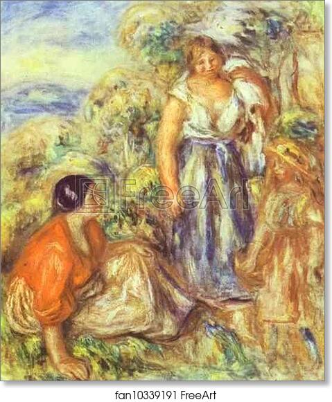 Free art print of Two Women and a Child by Pierre-Auguste Renoir