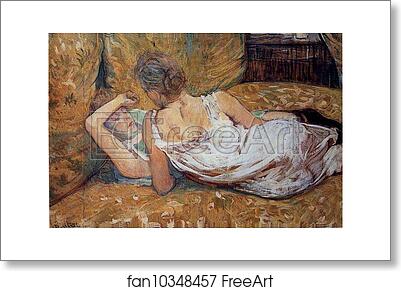 Free art print of Les Deux amies / Abandon, The Two Friends by Henri De Toulouse-Lautrec