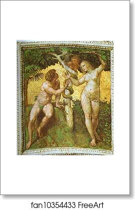 Free art print of Adam and Eve (ceiling panel) by Raphael Free art print of Adam and Eve (ceiling panel) by Raphael