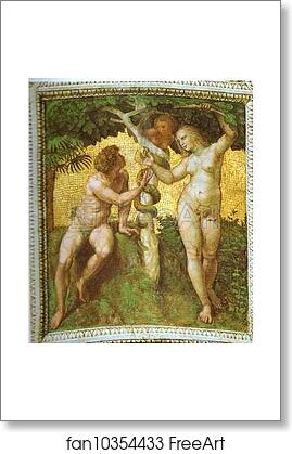Free art print of Adam and Eve (ceiling panel) by Raphael Free art print of Adam and Eve (ceiling panel) by Raphael