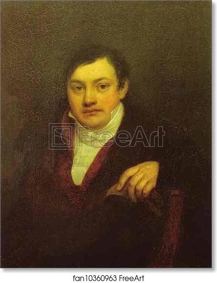 Free art print of Portrait of A. I. Kusov by Orest Kiprensky