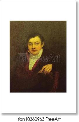 Free art print of Portrait of A. I. Kusov by Orest Kiprensky