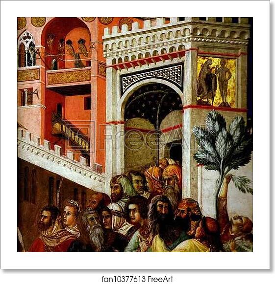 Free art print of Entry of Christ into Jerusalem. Detail by Pietro Lorenzetti Free art print of Entry of Christ into Jerusalem. Detail by Pietro Lorenzetti