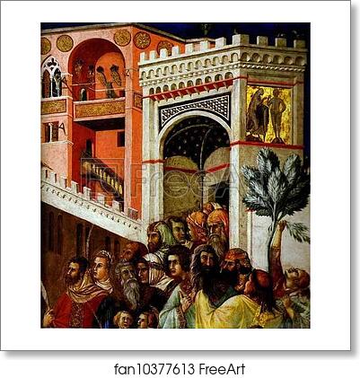 Free art print of Entry of Christ into Jerusalem. Detail by Pietro Lorenzetti