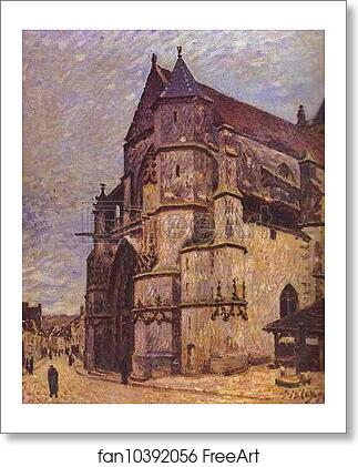 Free art print of The Church at Moret, Winter by Alfred Sisley