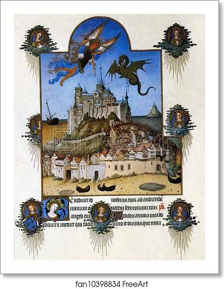 Free art print of Les trÄ�s riches heures du Duc de Berry. St. Michael by Limbourg Brothers