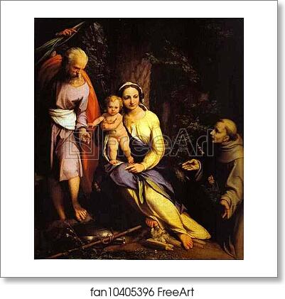 Free art print of The Rest on the Flight into Egypt by Correggio
