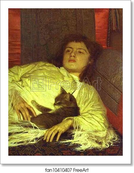 Free art print of Girl with a Cat. (Portrait of Sophia Kramskaya) by Ivan Kramskoy Free art print of Girl with a Cat. (Portrait of Sophia Kramskaya) by Ivan Kramskoy