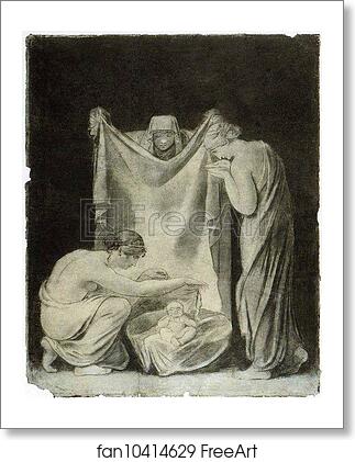Free art print of Nature Unveiling Herself to the Infant Shakespeare by George Romney