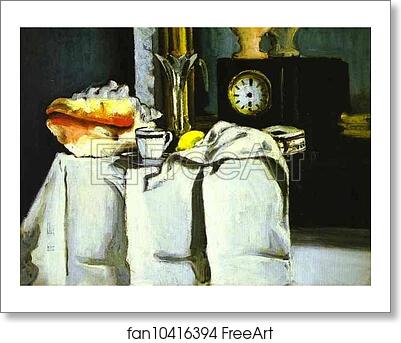 Free art print of The Black Clock by Paul Cézanne