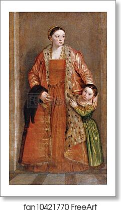 Free art print of Livia da Porto Thiene and Her Daughter Porzia by Paolo Veronese
