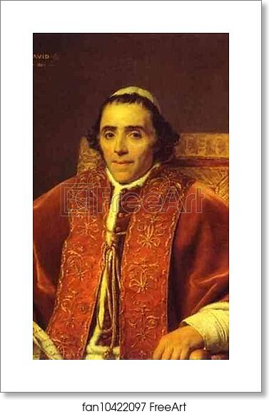 Free art print of Portrait of Pope Pius VII by Jacques-Louis David