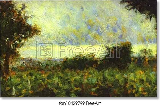 Free art print of Landscape by Georges Seurat