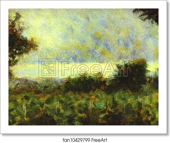 Free art print of Landscape by Georges Seurat Free art print of Landscape by Georges Seurat