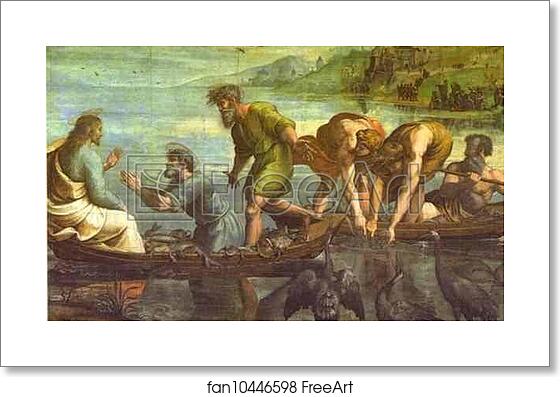 Free art print of Cartoon for The Miraculous Draught of Fishes by Raphael