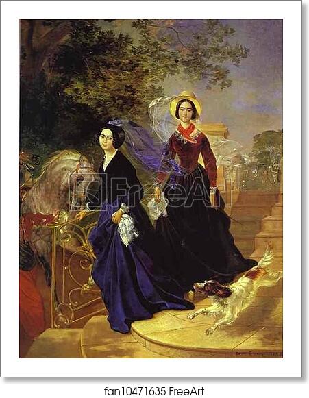 Free art print of Portrait of the Shishmariov Sisters by Karl Brulloff