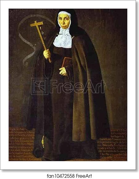 Free art print of Mother Jerónima de la Fuente by Diego Velázquez Free art print of Mother Jerónima de la Fuente by Diego Velázquez