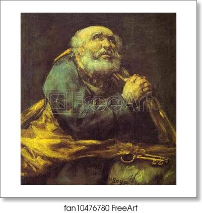 Free art print of St. Peter Repentant by Francisco De Goya Y Lucientes