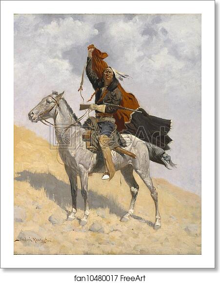 Free art print of The Blanket Signal by Frederic Remington