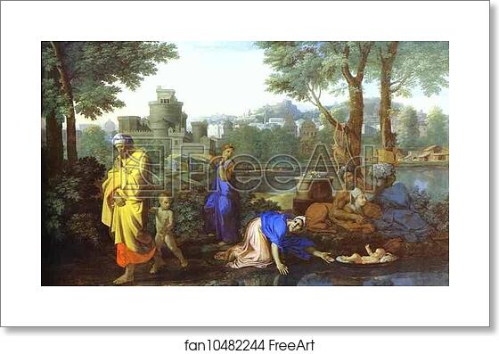 Free art print of Baby Moses Saved from the River by Nicolas Poussin Free art print of Baby Moses Saved from the River by Nicolas Poussin