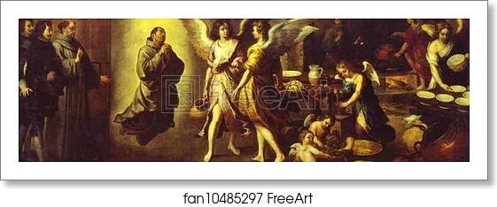 Free art print of La Cuisine des Anges by Bartolomé Esteban Murillo