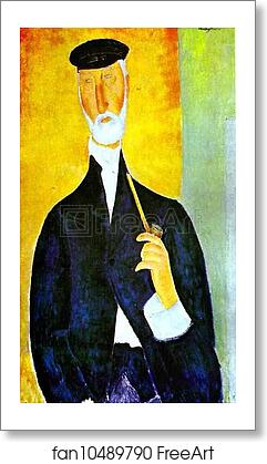 Free art print of Man with Pipe (The Notary of Nice) by Amedeo Modigliani