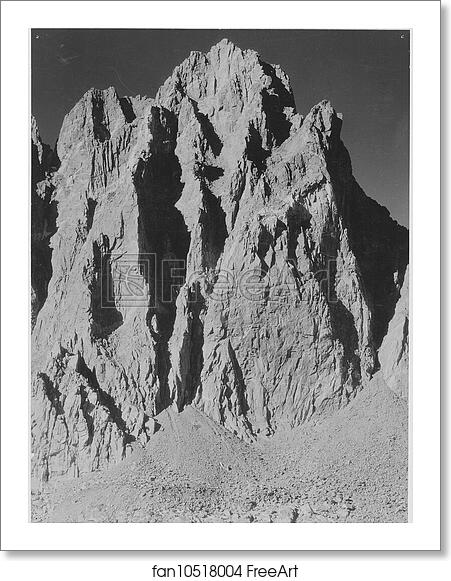 Free art print of Mt. Winchell, Kings River Canyon (Proposed as a national park), California, 1936. (vertical orientation). Photographs of National Parks and Monuments, compiled 1941 - 1942, documenting the period ca. 1933 - 1942. by Ansel Adams (1902-1984) Free art print of Mt. Winchell, Kings River Canyon (Proposed as a national park), California, 1936. (vertical orientation). Photographs of National Parks and Monuments, compiled 1941 - 1942, documenting the period ca. 1933 - 1942. by Ansel Adams (1902-1984)
