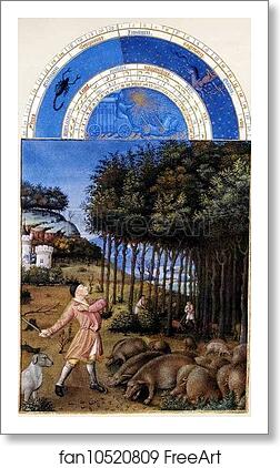 Free art print of Les trÄ�s riches heures du Duc de Berry. November by Limbourg Brothers