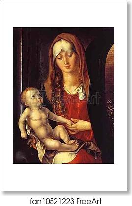 Free art print of Virgin and Child before an Archway by Albrecht Dürer Free art print of Virgin and Child before an Archway by Albrecht Dürer
