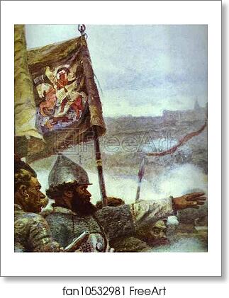Free art print of The Conquest of Siberia by Yermak. Detail by Vasily Surikov