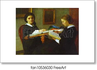 Free art print of Two Sisters by Henri Fantin-Latour