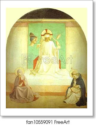 Free art print of The Mockery of Christ by Fra Angelico