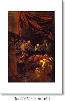 Free art print of Death of the Virgin by Caravaggio