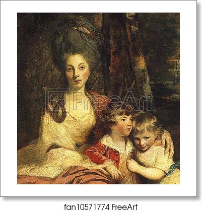 Free art print of Lady Elizabeth Delmé and Her Children. Detail by Sir Joshua Reynolds