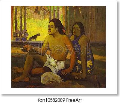 Free art print of Eiaha Ohipa (Not Working) by Paul Gauguin