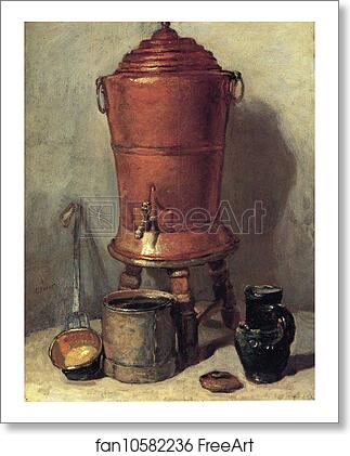Free art print of The Copper Water Urn by Jean-Baptiste-Simeon Chardin