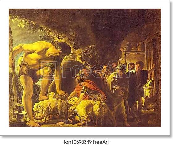 Free art print of Ulysses in the Cave of Polyphemus by Jacob Jordaens