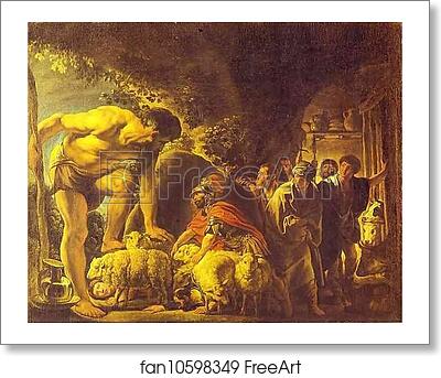 Free art print of Ulysses in the Cave of Polyphemus by Jacob Jordaens
