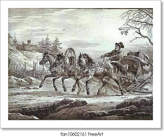 Free art print of A Traveler in a Kibitka (Hooded Cart or Sledge) by Alexander Orlowski Free art print of A Traveler in a Kibitka (Hooded Cart or Sledge) by Alexander Orlowski