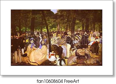 Free art print of Music in the Tuileries Gardens by Edouard Manet