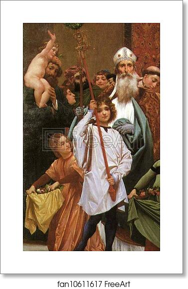 Free art print of Cimabue's Celebrated Madonna is Carried in Procession through the Streets of Florence; in front of the Madonna, and Crowned with Laurels, walks CImabue Himself, with his Pupil Giotto; behind It Arnolfo Di Lapo, Gaddo Gaddi, Andrea Tafi, Niccola Pisano, Bu by Frederick Leighton Free art print of Cimabue's Celebrated Madonna is Carried in Procession through the Streets of Florence; in front of the Madonna, and Crowned with Laurels, walks CImabue Himself, with his Pupil Giotto; behind It Arnolfo Di Lapo, Gaddo Gaddi, Andrea Tafi, Niccola Pisano, Bu by Frederick Leighton