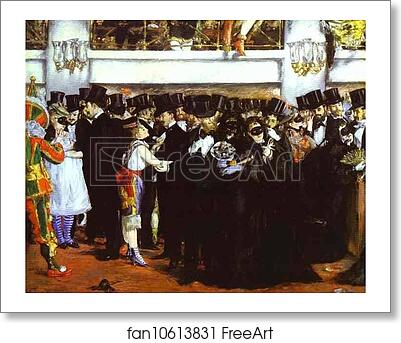Free art print of The Masked Ball at the Opera by Edouard Manet