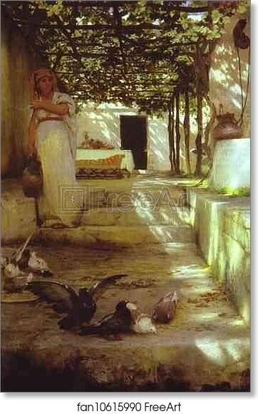 Free art print of Christ in the House of Martha and Mary. Detail by Henryk Hector Siemiradzki