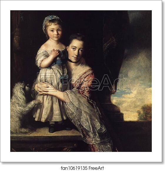 Free art print of Georgiana, Countess Spencer, and Her Daughter by Sir Joshua Reynolds