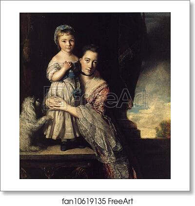 Free art print of Georgiana, Countess Spencer, and Her Daughter by Sir Joshua Reynolds