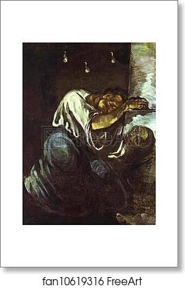 Free art print of The Magdalen, or Sorrow by Paul Cézanne