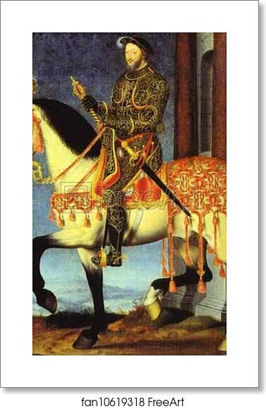 Free art print of Francis I on Hourseback by Francois Clouet