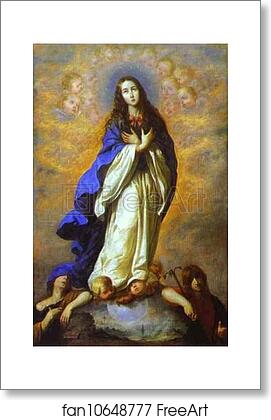 Free art print of The Immaculate Conception by Francisco De Zurbarán