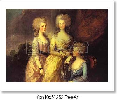 Free art print of The Three Elder Princesses by Thomas Gainsborough