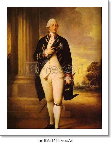 Free art print of Portrait of George III by Thomas Gainsborough